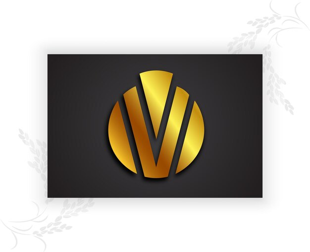 Progettazione del logo del cerchio dorato