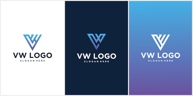 Progettazione del logo del logo WV