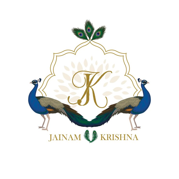Progettazione del logo del monogramma nuziale