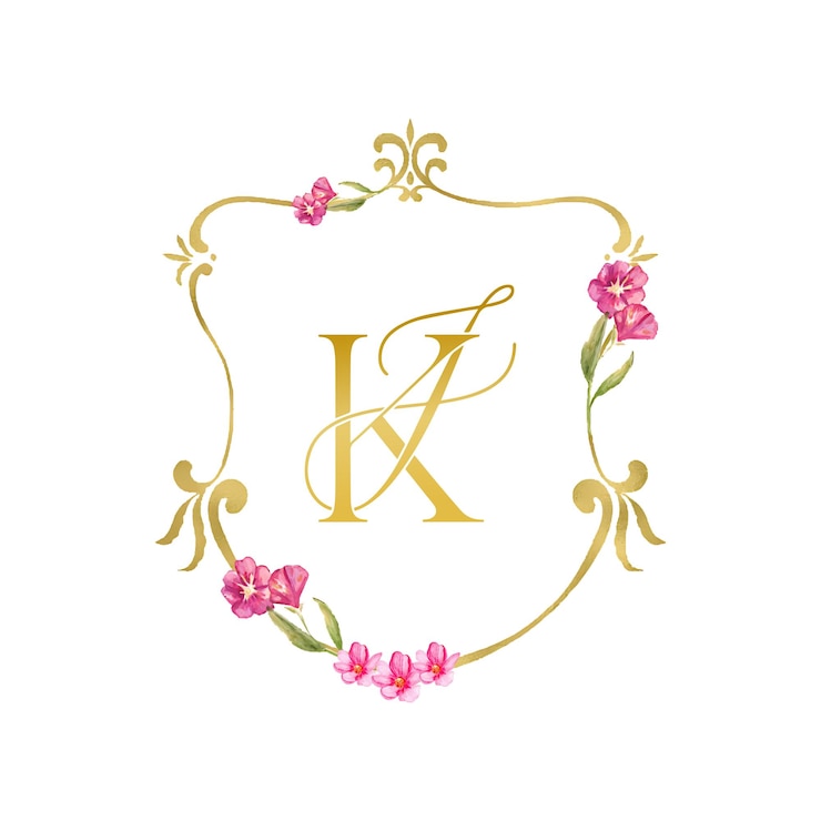 Progettazione del logo del monogramma nuziale