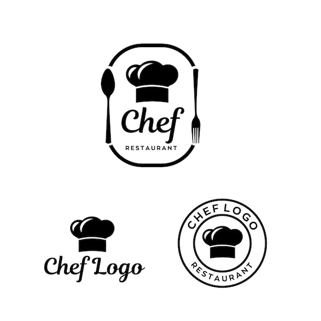 progettazione del logo del ristorante con file vettoriale modificabile