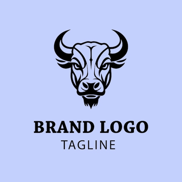 Progettazione del logo del toro vettoriale gratuito