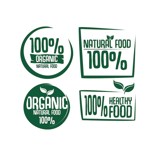 progettazione del logo del vettore delle foglie biologiche