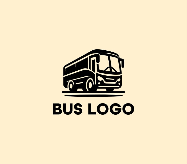Progettazione del logo dell'autobus Modello di autobus di viaggio Servizio di trasporto pubblico di trasporto turistico Logo dell'autobusu Riassunto