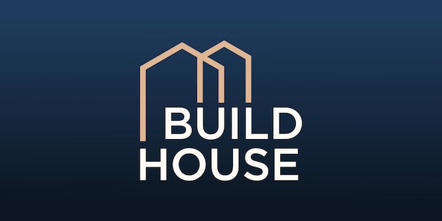 Progettazione del logo dell'edificio per impresa edile con un concetto moderno