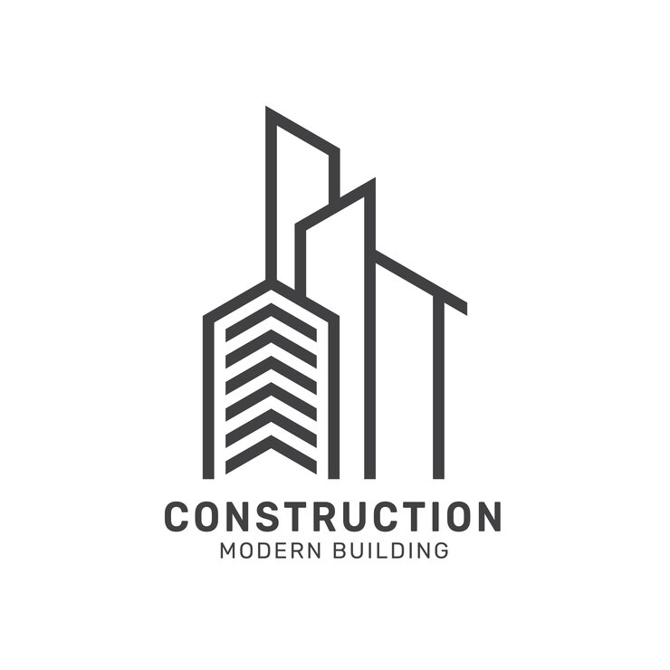 Progettazione del logo dell'edilizia immobiliare abstract modello vettoriale