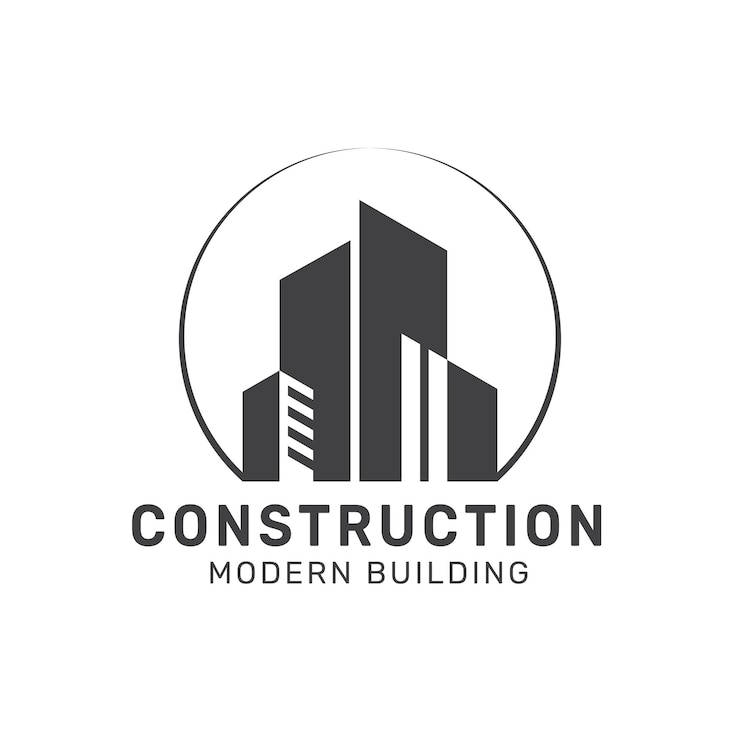 Progettazione del logo dell'edilizia immobiliare abstract modello vettoriale