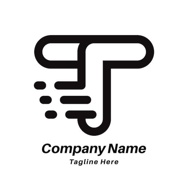 Progettazione del logo della lettera T tech