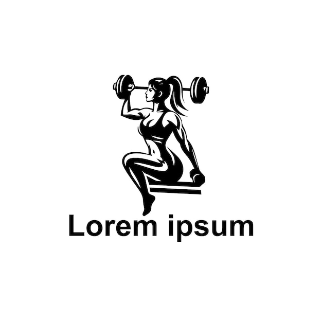 progettazione del logo della palestra femminile vettoriale