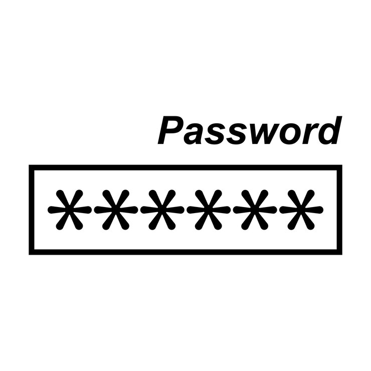 Vettore progettazione del logo della password
