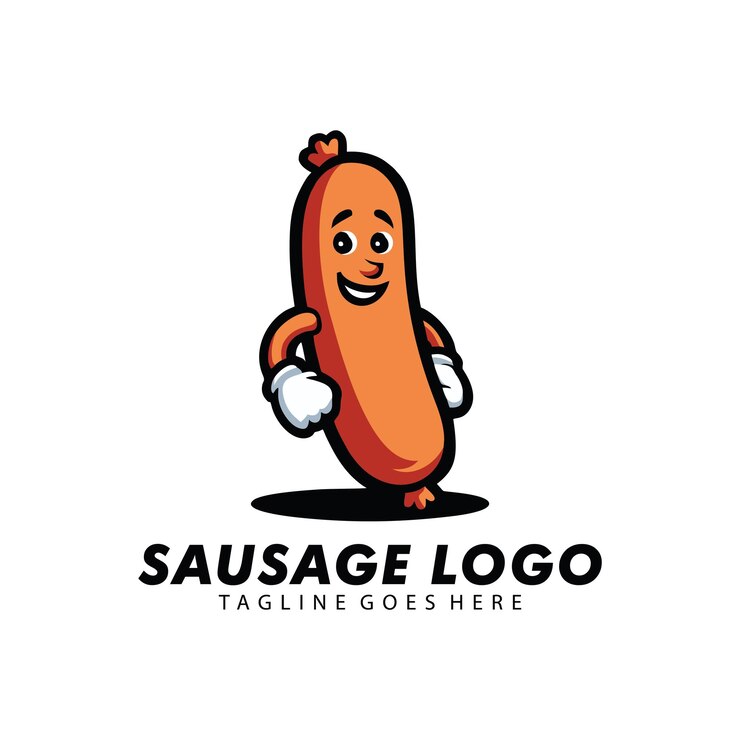 Progettazione del logo della salsiccia