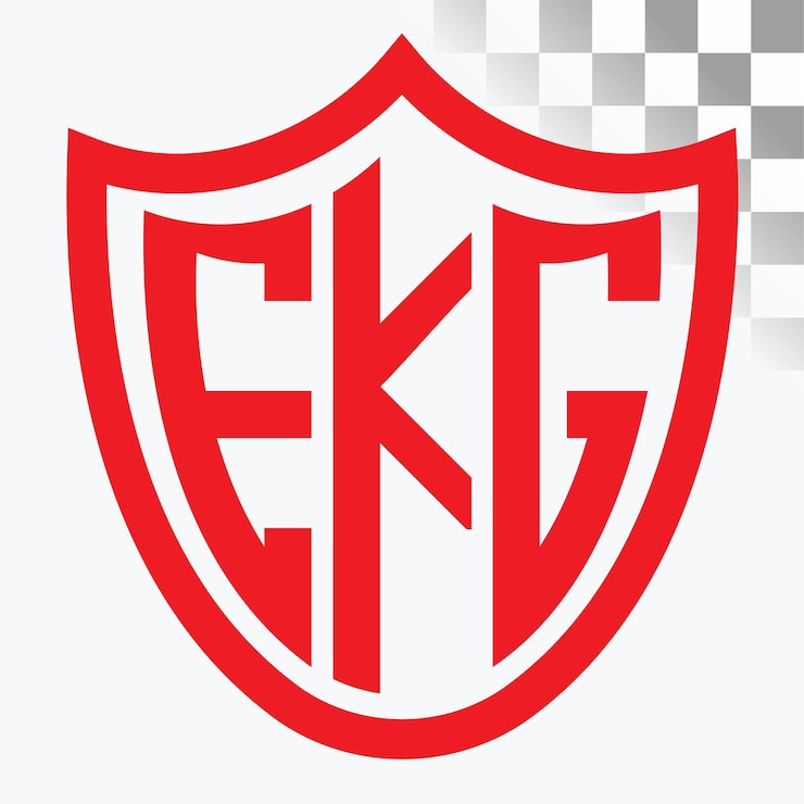 Vettore progettazione del logo delle lettere fkg