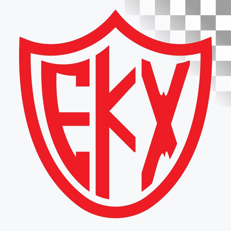 Vettore progettazione del logo delle lettere fkx