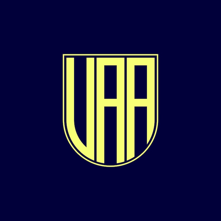 Vettore progettazione del logo delle lettere uaa