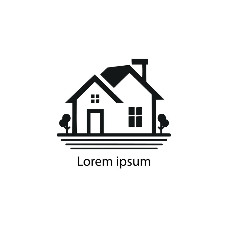Progettazione del logo dello stato reale di casa