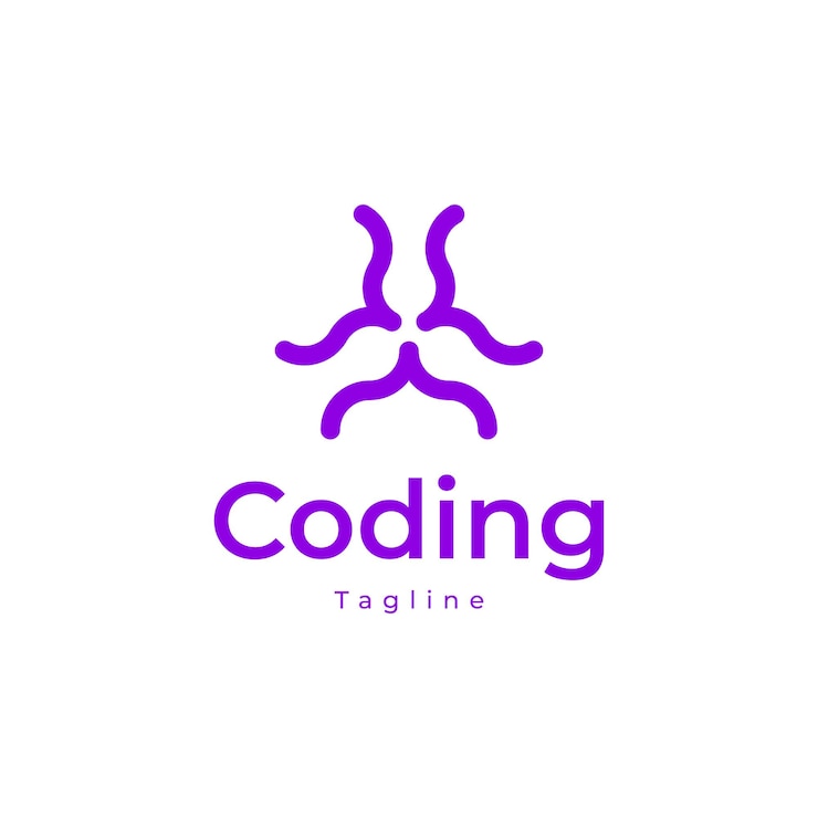 Vettore progettazione del logo di codifica di programmazione tripla modello di progettazione del logo di codifica