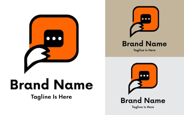 progettazione del logo di fox chat