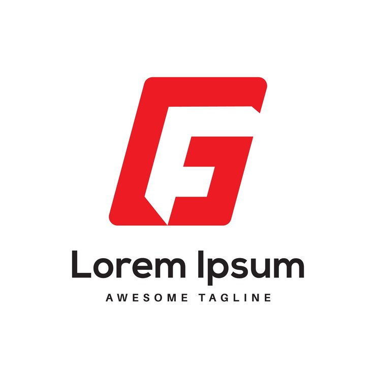 Vettore progettazione del logo di gf latter