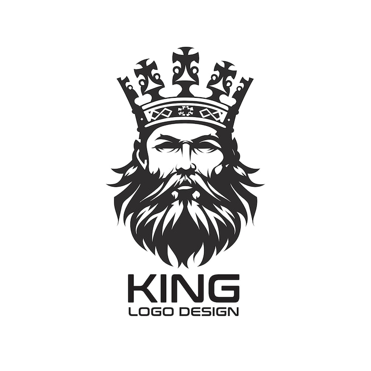 Progettazione del logo di King Vector