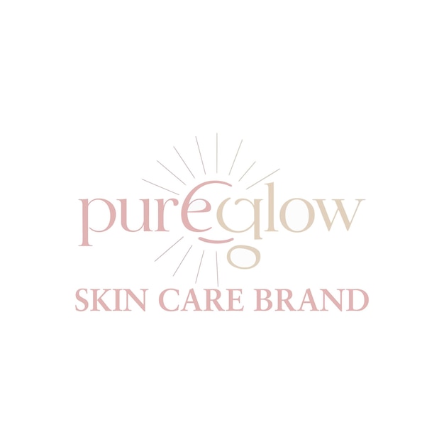 Progettazione del logo di un marchio per una linea di cura della pelle chiamata PureGlow