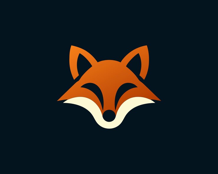 Vettore progettazione del logo fox