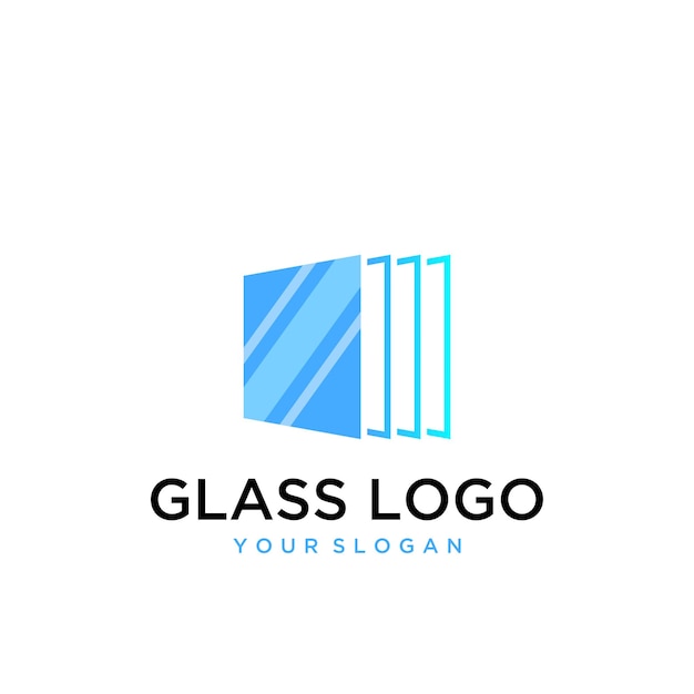 progettazione del logo in vettori di vetro