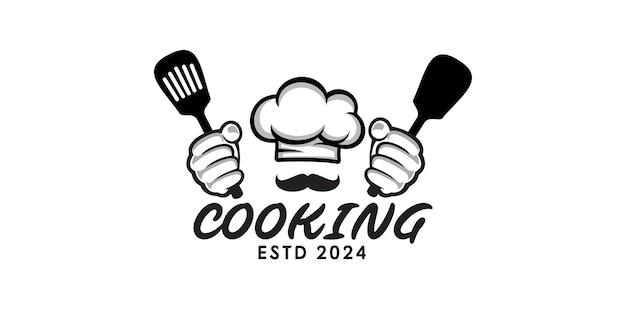 Progettazione del logo retro vintage per la cucina