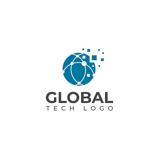 Progettazione del logo tecnologico creativo globale