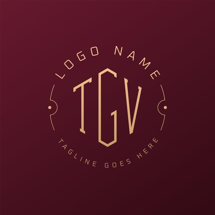 Vettore progettazione del logo tgv di lusso lettera elegante logo tgv monogramma poligono minimalista template di progettazione del logo tg v