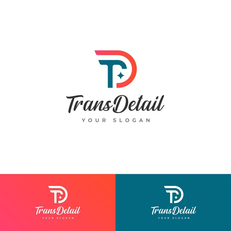Vettore progettazione del logo transdetail