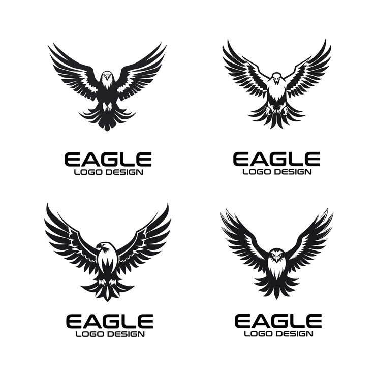 Progettazione del logo vettoriale dell'aquila