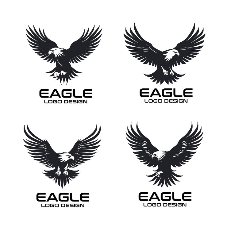 Progettazione del logo vettoriale dell'aquila