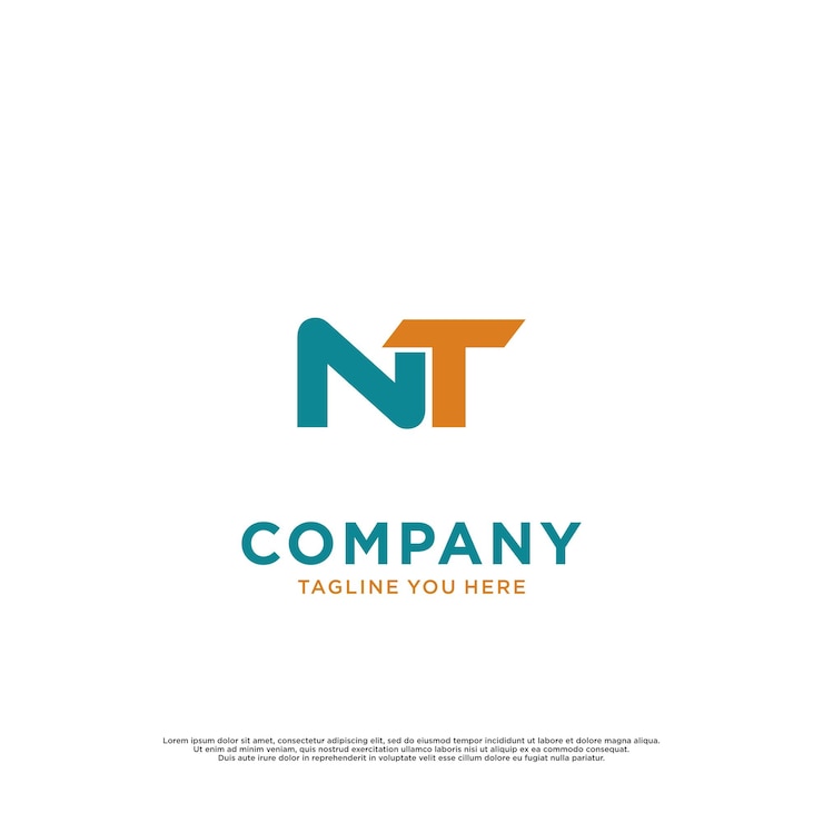 Vettore progettazione del logo vettoriale nt