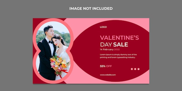 Progettazione del modello dell'insegna di vendita di San Valentino