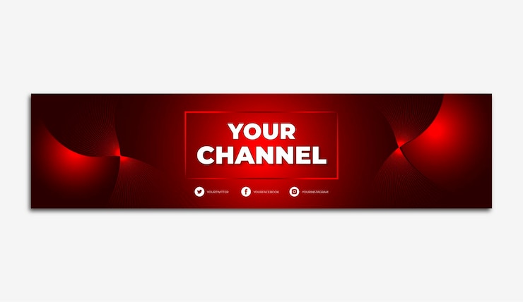 Vettore progettazione del modello di banner di youtube