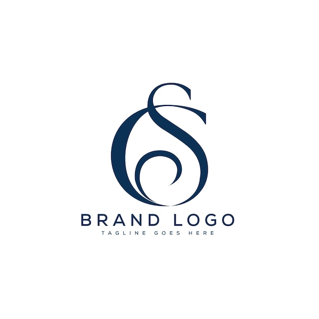 Progettazione del modello vettoriale del logo della lettera SC per il marchio
