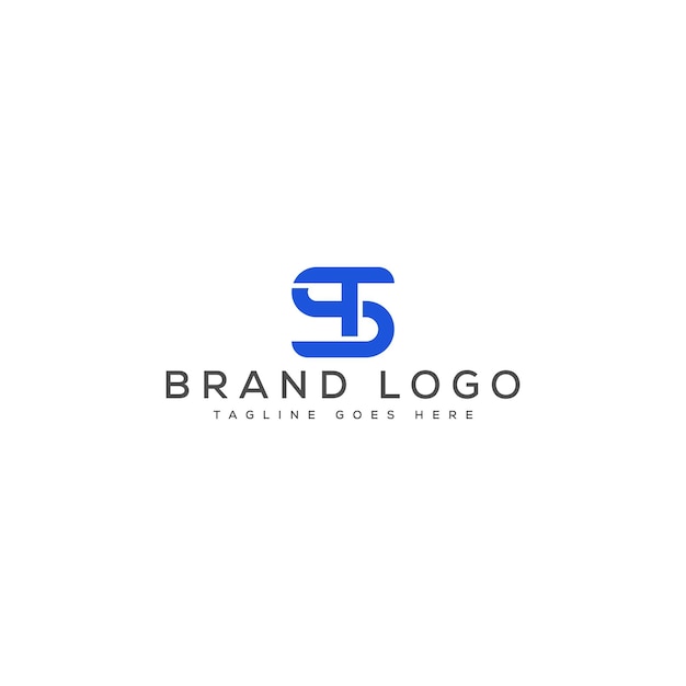 Progettazione del modello vettoriale del logo delle lettere ST per il marchio