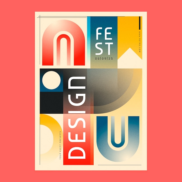 Progettazione del poster di Gradient Bauhaus