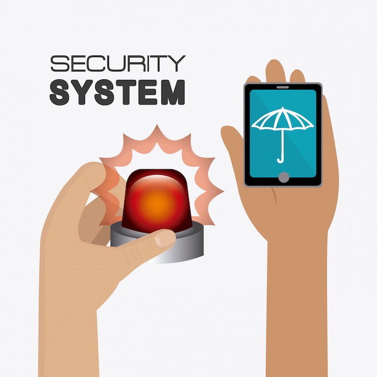 Vettore progettazione del sistema di sicurezza.