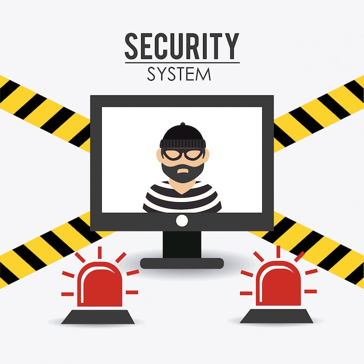 Vettore progettazione del sistema di sicurezza.