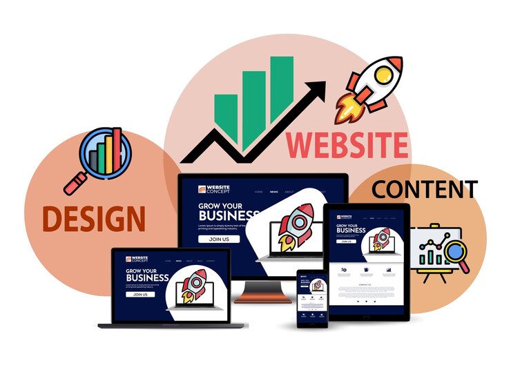 Vettore progettazione del sito web reattiva e pagina di destinazione concetto