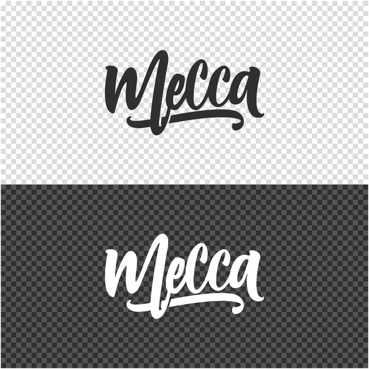 Vettore progettazione dell'elemento clipart delle lettere della mecca