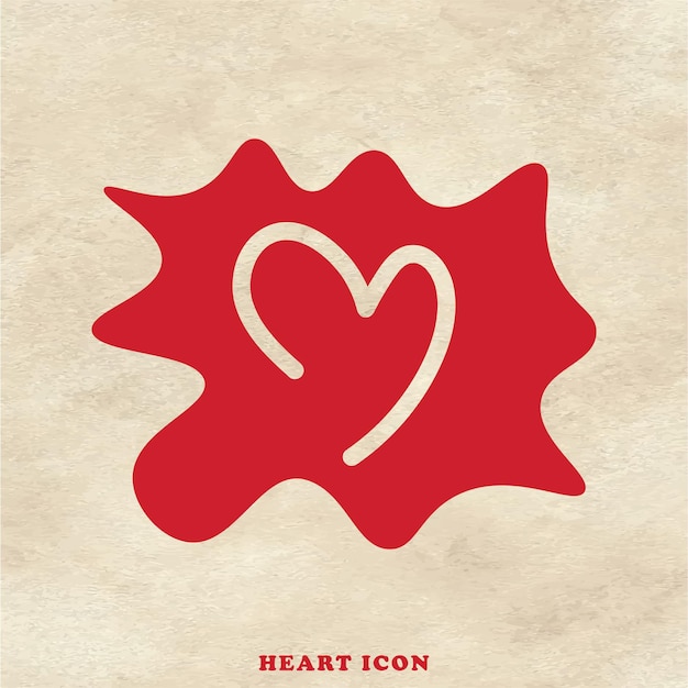Progettazione dell'icona del cuore per i modelli web