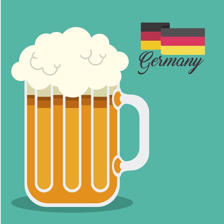 Vettore progettazione dell'illustrazione di vettore della germania di birra bevanda della birra