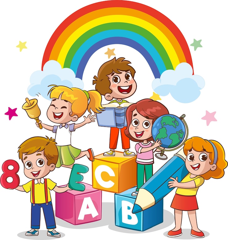 Vettore progettazione dell'illustrazione di vettore di istruzione del bambino