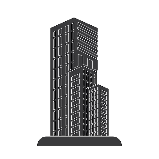 Progettazione dell'illustrazione vettoriale del logo dell'edificio modello del logo immobiliare icona del simbolo del logo