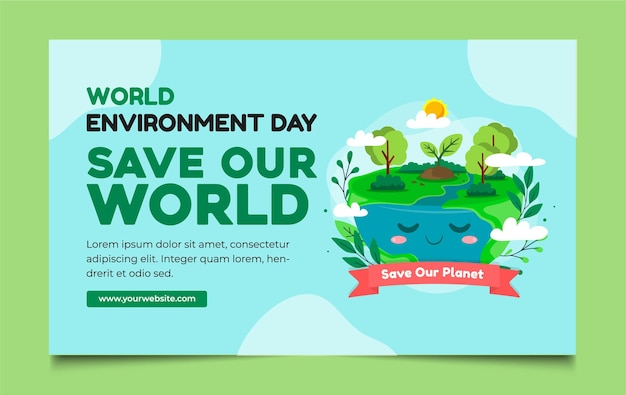 Progettazione della bandiera per la Giornata Mondiale dell'Ambiente