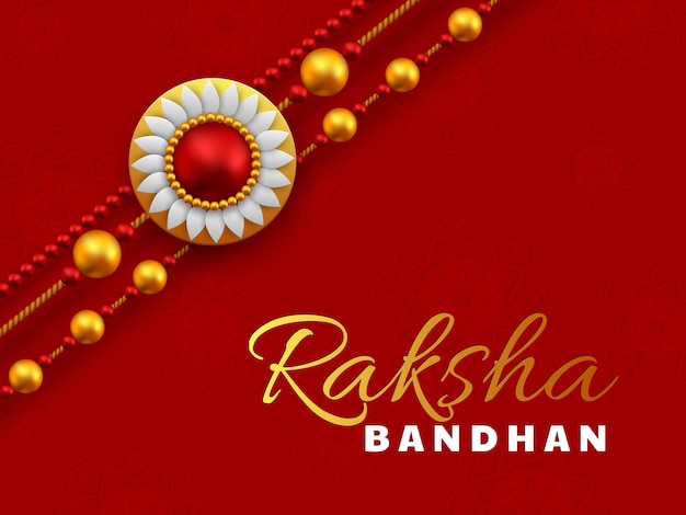 Progettazione della festa di Raksha Bandhan Sfondamento della celebrazione religiosa indiana Illustrazione vettoriale