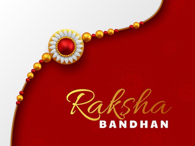Progettazione della festa di Raksha Bandhan Sfondamento della celebrazione religiosa indiana Illustrazione vettoriale