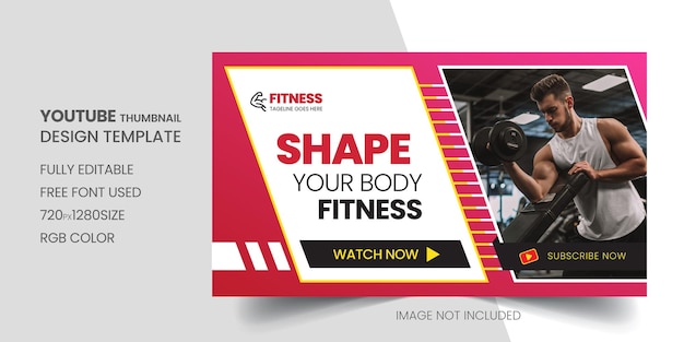 Progettazione delle miniature di fitness di YouTube